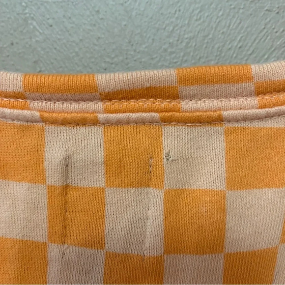 GAP Raglan Long Sleeve Pullover Orange Check Large Tall - Picture 6 of 6